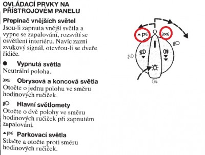 Focus mk1 prepínač svetiel
