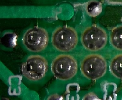 Detail studených spojov