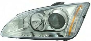 reflektor so smerovkou číry H7+H1 E+, pozadie paraboly - chrom<br />s optikou